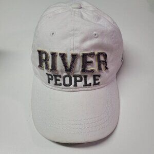 River People White Hat Ball Cap Ladies Adjustable Buckle We‎ Profile Summer